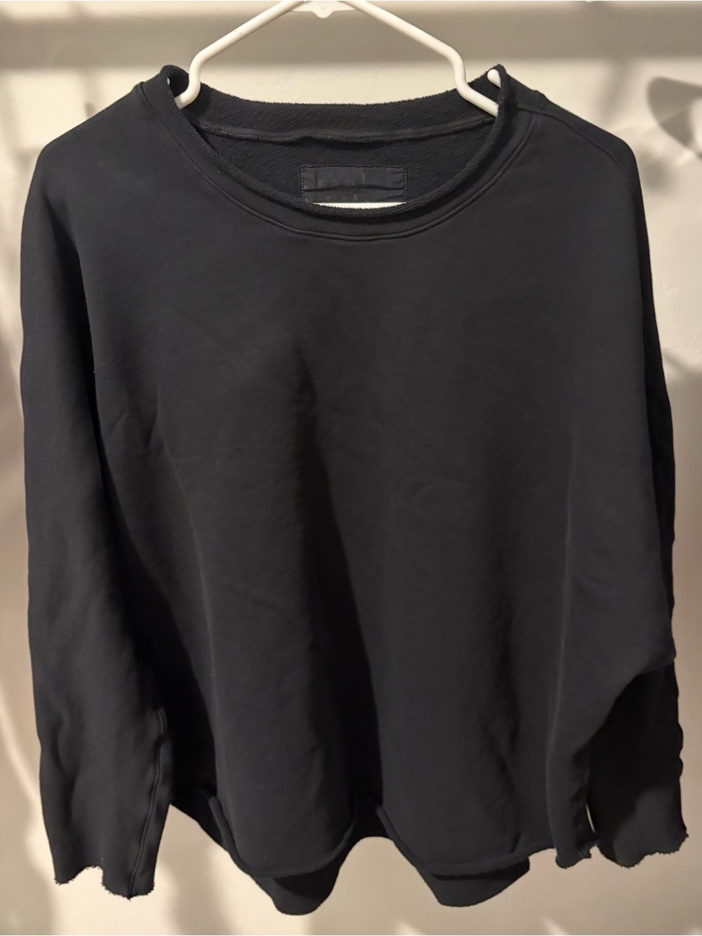 Frank & Eileen Anna long-sleeve capelet sweatshirt in black
